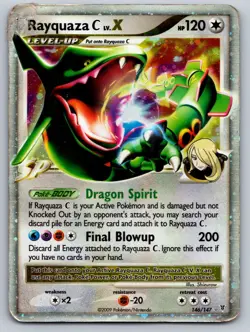 Rayquaza C LV.X 146/147 Holo LV.X Rare Supreme Victors Pokemon Holo Damaged - Image 1