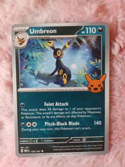 Pokemon Umbreon #130/197 Halloween Trick Or Trade 2024 Pumpkin Stamp - Image 1