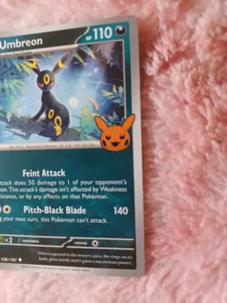 Pokemon Umbreon #130/197 Halloween Trick Or Trade 2024 Pumpkin Stamp - Image 3