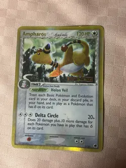 2006 Pokemon EX Dragon Frontiers Ampharos Delta Species Reverse Holo #1/101 - Image 1