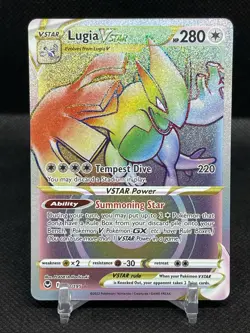Lugia VSTAR Secret Rare Full Art 202/195 Silver Tempest Holo English Rainbow 494 - Image 1