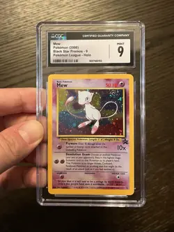 Mew CGC 9 Pokemon WOTC 2000 Black Star Promo Pokemon League Holo #9 Swirl - Image 3