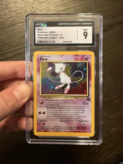 Mew CGC 9 Pokemon WOTC 2000 Black Star Promo Pokemon League Holo #9 Swirl - Image 4