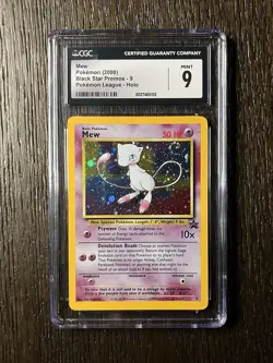 Mew CGC 9 Pokemon WOTC 2000 Black Star Promo Pokemon League Holo #9 Swirl - Image 5