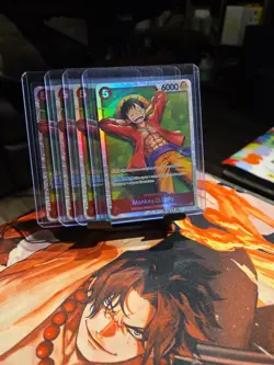 One Piece TCG SR Monkey.D.Luffy playset (x4) SR St21 Red English - Image 1