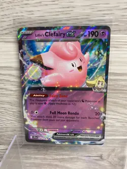 Lillie’s Clefairy EX 056/159 Double Rare 2025 Pokemon Journey Together Card NM - Image 1
