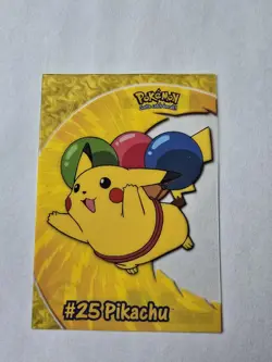 2000 Topps Pokemon Pikachu PC1 #25 TV Animation Clear Card NM - Image 1