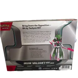 IRON VALIANT EX BOX Pokemon TCG 4 Booster Packs + 4 Foil Promo Cards SEALED NEW - Image 2