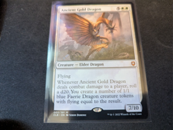 MTG Magic the Gathering Ancient Gold Dragon CLB! - Image 1