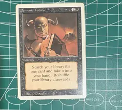 4x Demonic Tutor Revised (3ED) Rare Regular ENG 2 x LP and 2 x MP - Image 3