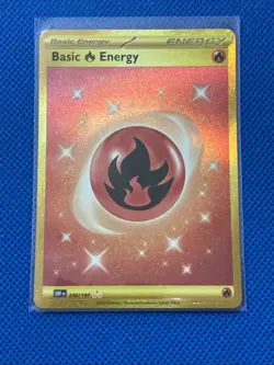 POKEMON OBSIDIAN FLAMES BASIC FIRE ENERGY 230/197 HYPER RARE - Image 1