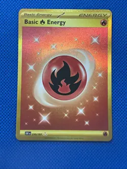 POKEMON OBSIDIAN FLAMES BASIC FIRE ENERGY 230/197 HYPER RARE - Image 3