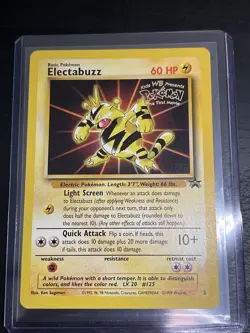 Electabuzz #2 WB Presents Pokemon The First Movie Stamped Black Star Promo LP - Image 1