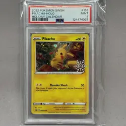 Pokemon - Holiday Calendar - Pikachu SWSH153 - 2022 Promo Holo - PSA 9 - Image 1