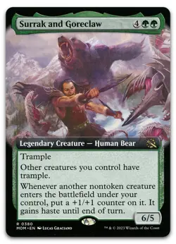 Surrak and Goreclaw (Extended Art) #380 (NM) March of the Machine MOM Magic MTG - Image 1