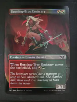 Burning-Tree Emissary NM BORDERLESS FOIL Double Masters 2022 MTG FREE SHIPPING - Image 1