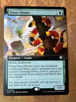 1x BORDERLESS TOWER WINDER - Outlaws - MTG - Magic the Gathering - Image 1