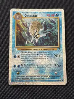 Pokemon Omastar 58/110 Reverse Holo Legendary Collection LP-MP Read - Image 1