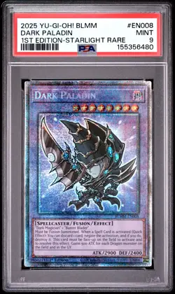 Dark Paladin BLMM-EN008 1st Edition-starlight Rare Yugioh PSA 9 *480 - Image 1
