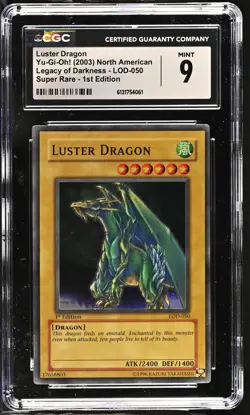 Luster Dragon LOD-050 1st Edition Yu-gi-oh! North American CGC 9 Mint *061 - Image 1