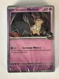 Pokemon Mimikyu Destined Rivals Stamped Sealed Build And Battle Deck Pre-Release - Image 1