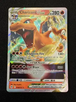 Pokemon TCG Charizard VSTAR 018/172 Brilliant Stars Ultra Rare - Image 1