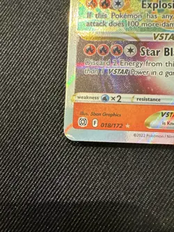 Pokemon TCG Charizard VSTAR 018/172 Brilliant Stars Ultra Rare - Image 4
