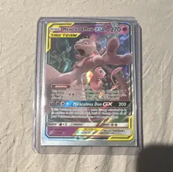 Pokemon TCG Mewtwo & Mew GX TAG TEAM GX Full Art Holo SM Unified Minds 71/236 - Image 1