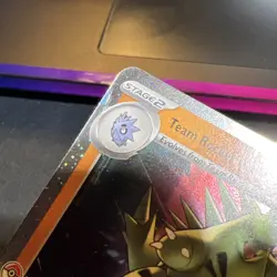 Team Rocket's Tyranitar 096/182 Pokemon Center Stamped Promo Destined Rivals LP - Image 3