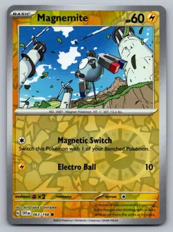 Pokemon TCG SV01: Scarlet & Violet Base Set Magnemite 063/198 Reverse Holo - Image 1