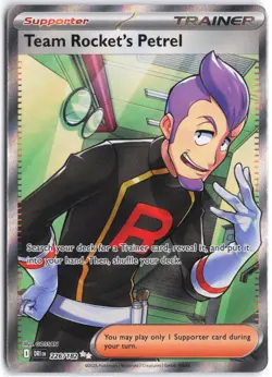 Team Rocket's Petrel 226/182 Ultra Rare Destined Rivals Pokemon NM - Image 1
