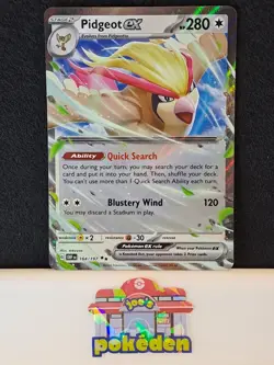 Pokemon TCG Pidgeot ex Sv03: Obsidian Flames 164/197 Holo Double Rare NM/MT - Image 1