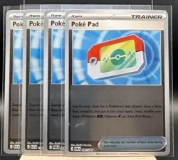 4x Poke Pad Reverse Holo Pokemon TCG NM Playset - Image 1