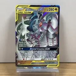 Arceus & Dialga & Palkia GX 156/236 Holo GX Rare Cosmic Eclipse Pokemon LP - Image 1