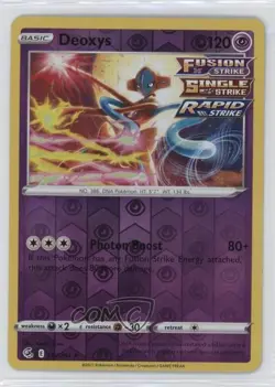 Deoxys Reverse Foil Pokemon Sword & Shield Fusion Strike #120 - Image 1