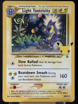 POKEMON LIGHT TOXTRICITY SWSH137 PROMO BLACK STAR COSMOS HOLO HD SWIRL NM - Image 1