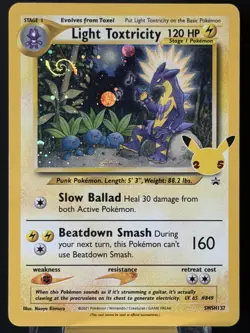 POKEMON LIGHT TOXTRICITY SWSH137 PROMO BLACK STAR COSMOS HOLO HD SWIRL NM - Image 5