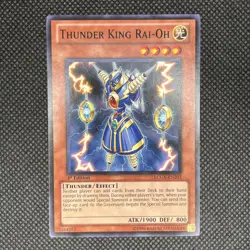 Yugioh Thunder King Rai-Oh LCGX-EN203 1st Normal Rare EX- - Image 1