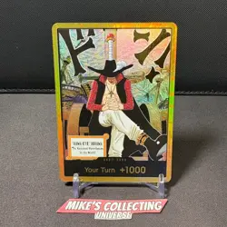 One Piece Dracule Mihawk OP14-Gold DON!! – The Azure Sea’s Seven English NM - Image 1