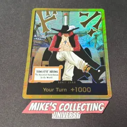 One Piece Dracule Mihawk OP14-Gold DON!! – The Azure Sea’s Seven English NM - Image 3