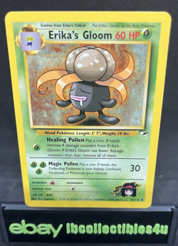 2000 Wotc Pokemon Card Gym Heroes Erika's Gloom #45/132 Vintage Free Shipping - Image 1