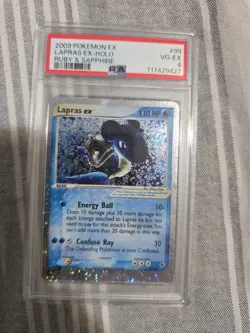 Pokemon TCG Lapras EX Holo Ultra Rare Ruby & Sapphire 2003 - Image 1