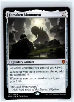 Forsaken Monument 244 Mythic Zendikar Rising Magic: The Gathering Near Mint - Image 1