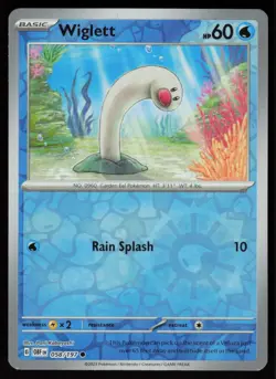 Wiglett 058/197 Common Obsidian Flames Pokemon Reverse Holo Near Mint - Image 1