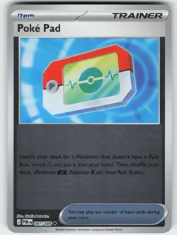 Poke Pad 081/088 Uncommon Perfect Order Pokemon Reverse Holo Near Mint - Image 1