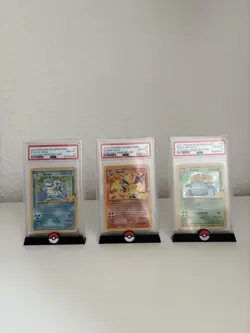 Pokemon Glurak Turtok Bisaflor Celebrations PSA 10 Slab Trio Deutsch Selten - Image 1