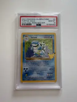 Pokemon Glurak Turtok Bisaflor Celebrations PSA 10 Slab Trio Deutsch Selten - Image 4