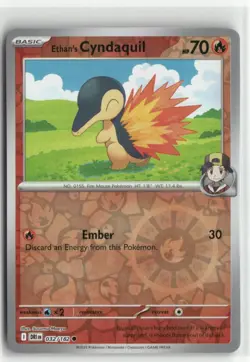 Ethan's Cyndaquil 032/182 Reverse Holo - Destined Rivals - Pokemon TCG NM - Image 1