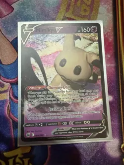 Mimikyu V 068/172 Brilliant Stars NM Ultra Rare Pokemon Card - Image 1