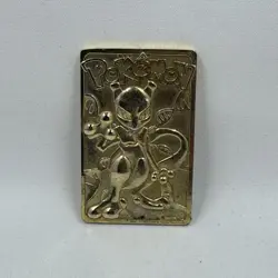 1999 MEWTWO Gold Bar Card Limited Edition Burger King Gold Plated Pokemon - Image 1